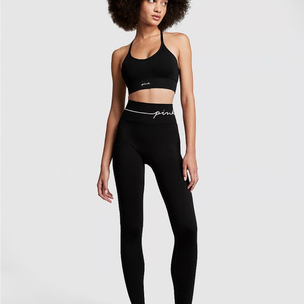PINK Active Seamless Black Women's Leggings Small